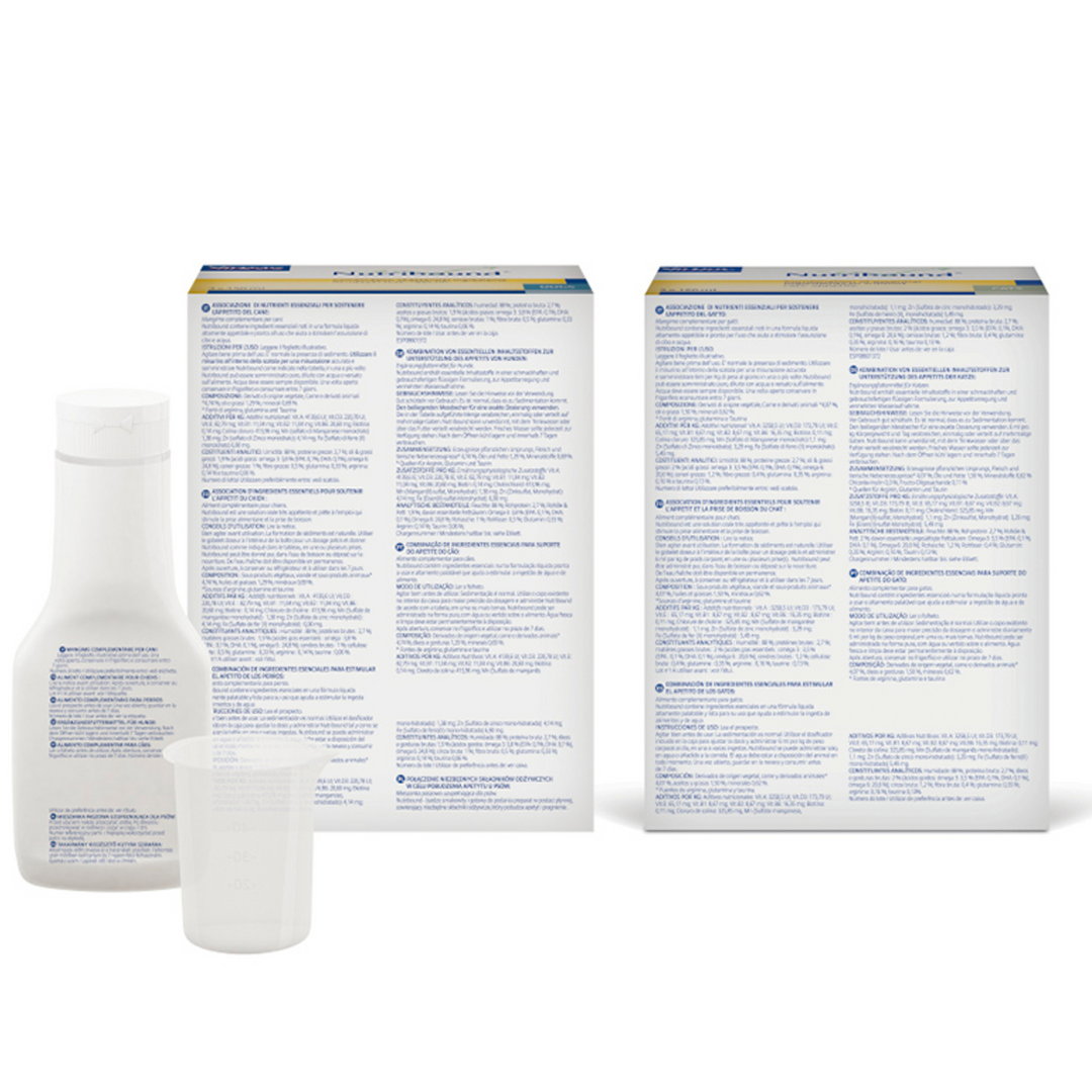 Nutribound® – Apoyo Nutricional Líquido para Perros y Gatos en Recuperación – Rehidratación y Estímulo del Apetito – 150 ml / 3 x 150 ml