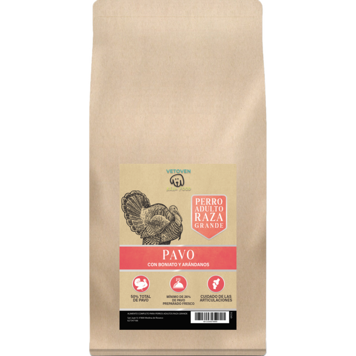 Vetoven  Pavo con Boniato Raza Grande 12  Kg
