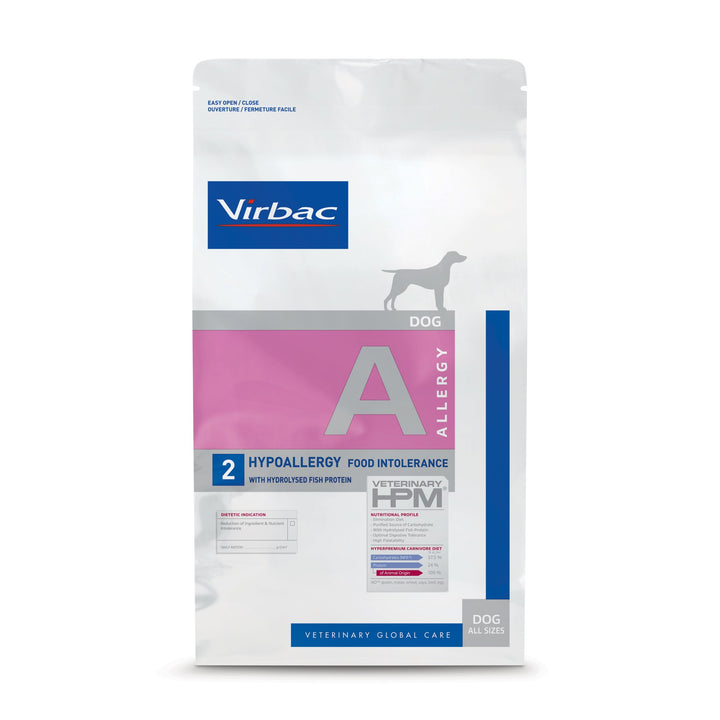 Virbac HPM A2 Dog – Pienso Hipoalergénico para Perros con Alergias Alimentarias o Intolerancias – 3 kg / 12 kg