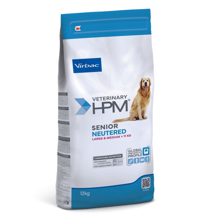 Virbac HPM Senior Neutered Dog Medium & Large – Alimento Premium para Perros Esterilizados Mayores – 3 kg / 12 kg