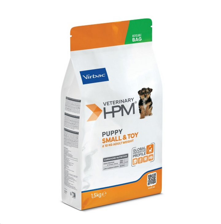Virbac HPM Canine Puppy Small & Toy 1,5 kg – Pienso para Cachorros Pequeños