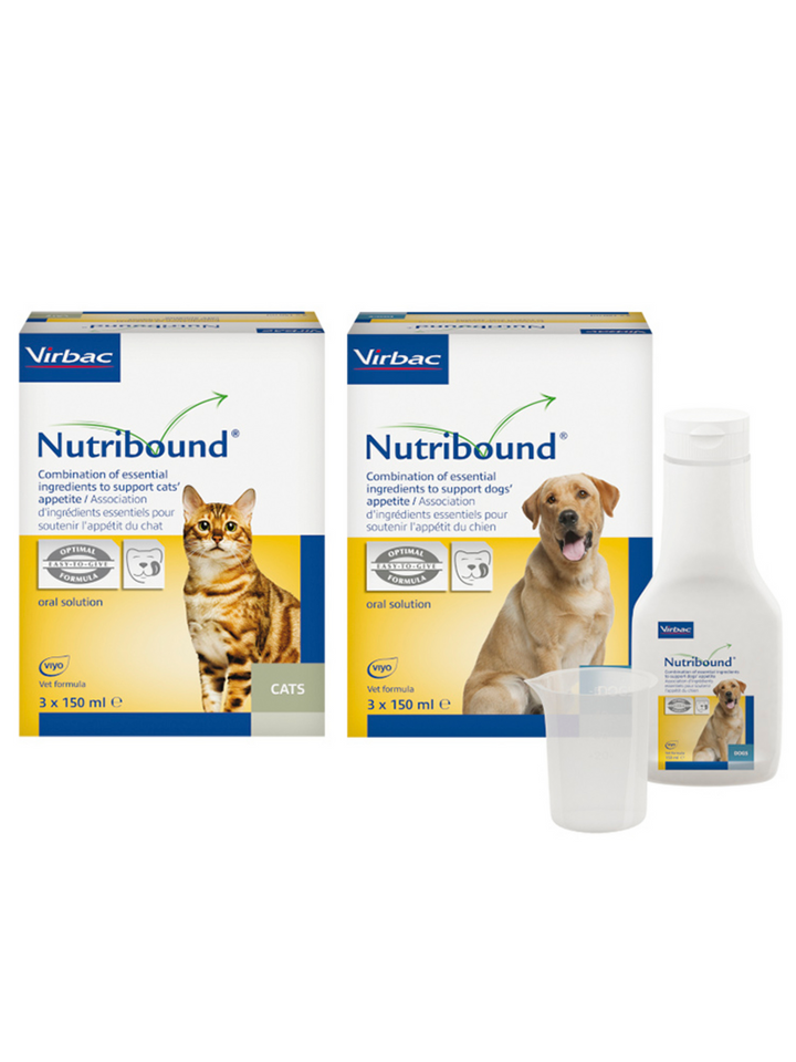 Nutribound® – Apoyo Nutricional Líquido para Perros y Gatos en Recuperación – Rehidratación y Estímulo del Apetito – 150 ml / 3 x 150 ml
