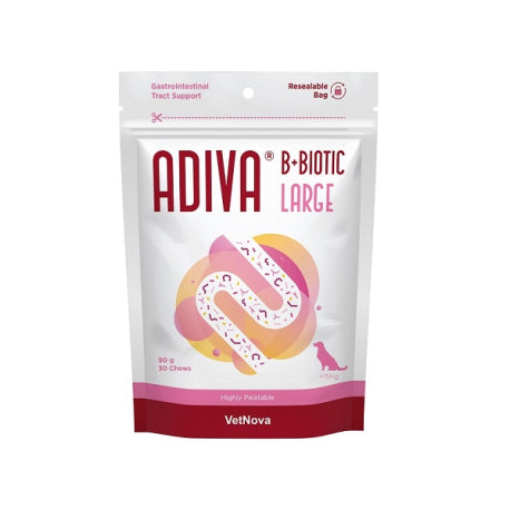 Adiva B+Biotic – Complemento Masticable para Perros y Gatos, Apoyo de Cobalamina y Ácido Fólico para Salud Digestiva