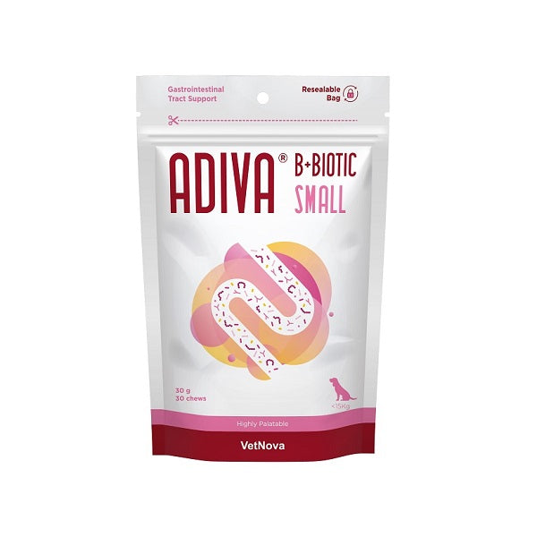 Adiva B+Biotic – Complemento Masticable para Perros y Gatos, Apoyo de Cobalamina y Ácido Fólico para Salud Digestiva