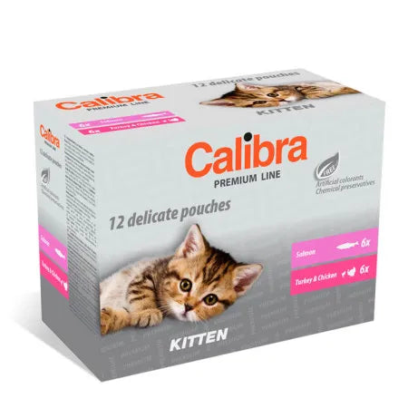 Calibra Cat Kitten Pouch Salmón – Comida Húmeda para Gatitos (24 x 100 g)