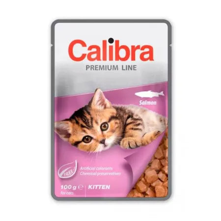 Calibra Cat Kitten Pouch Salmón – Comida Húmeda para Gatitos (24 x 100 g)