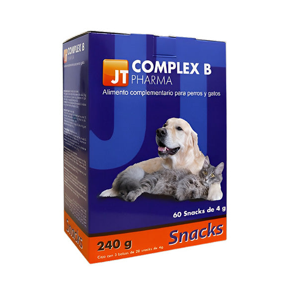 Complex B JT Pharma Snacks 60 uds – Vitaminas B para Perros y Gatos