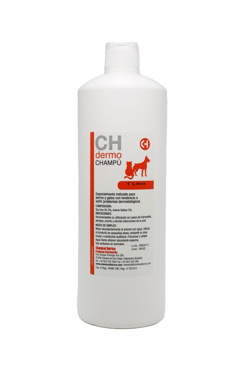 Dermo Champú Chemical Ibérica – Champú Dermatológico para Perros y Gatos (250 ml, 1 L, 5 L)