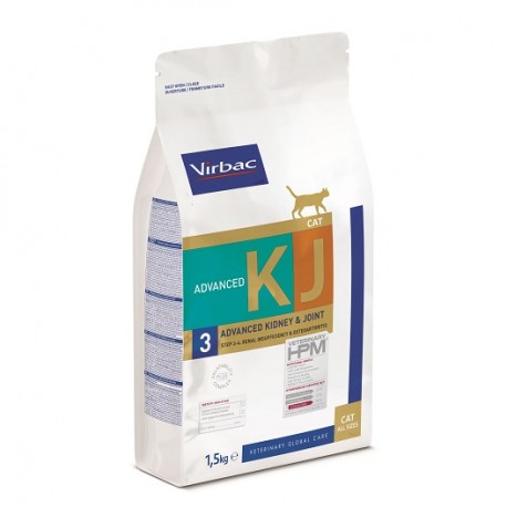 Virbac HPM KJ3 Cat 1,5 kg – Pienso Renal y Articular Avanzado para Gatos