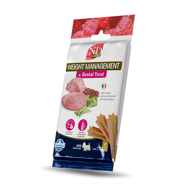 N&D QUINOA DOG TREAT DIGESTION ADULT MINI 15X60G