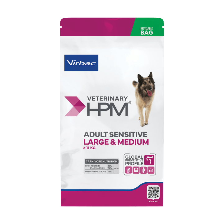 VIRBAC HPM SENSITIVE DIGEST LARGE & MEDIUM – Nutrición Especializada para Perros con Sensibilidad Digestiva 🐶🌱