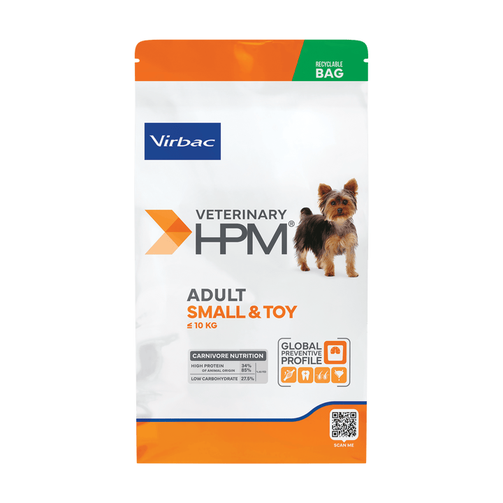Virbac HPM Adult Dog Small & Toy – Pienso Premium para Perros Adultos de Razas Pequeñas y Mini – 1,5 kg / 3 kg / 7 kg