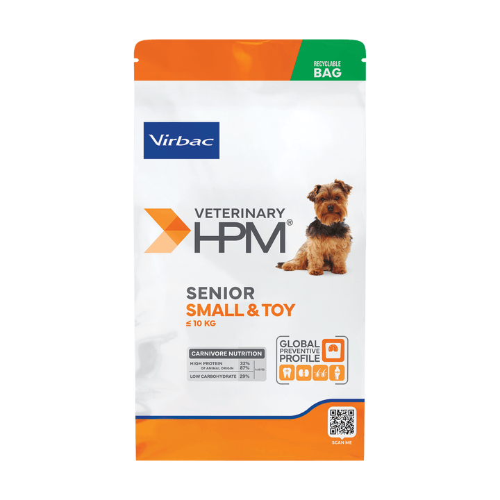 Virbac HPM Senior Dog Small & Toy – Pienso Premium para Perros Senior de Razas Pequeñas y Mini – 1,5 kg / 3 kg / 7 kg